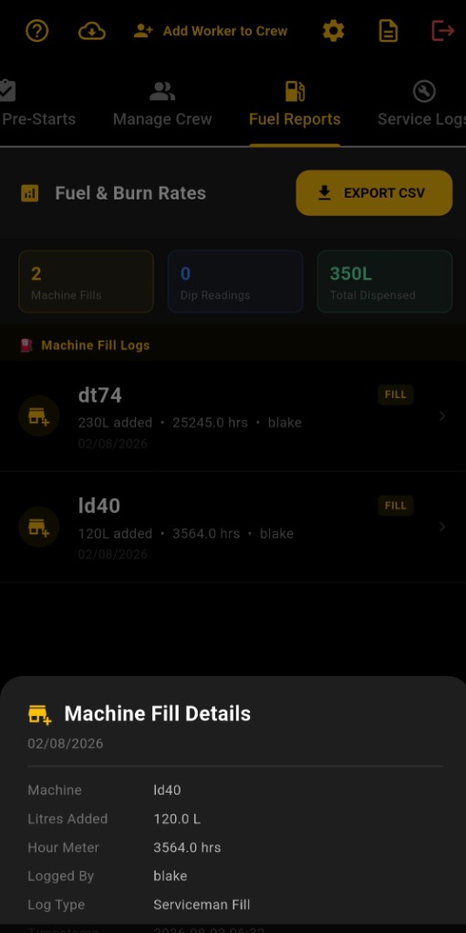 Sift & Screen Fuel Reports